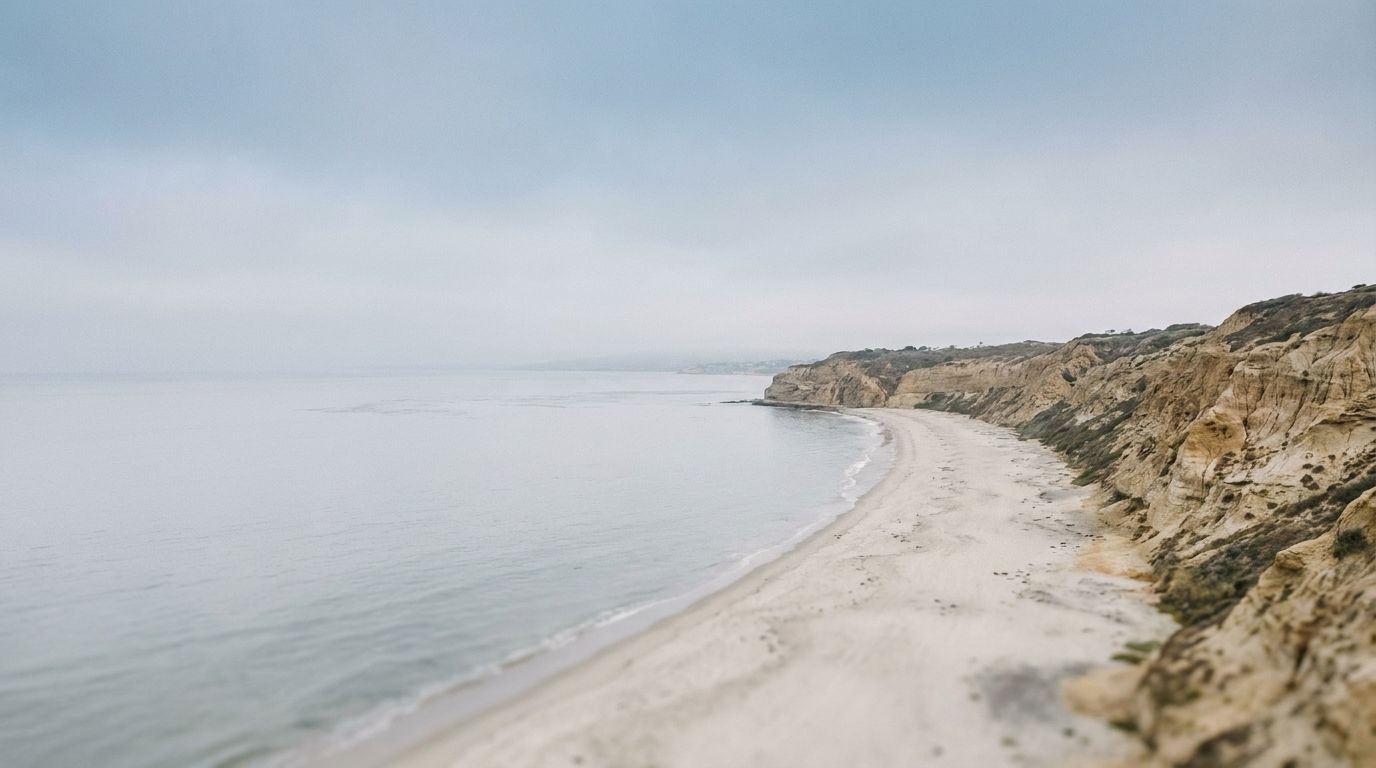The North County San Diego coastline at first light